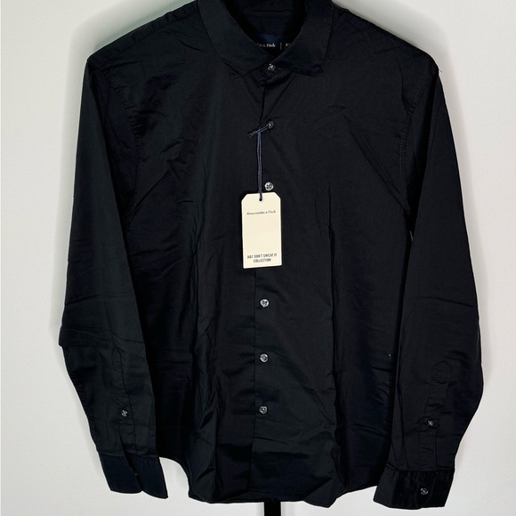 Abercrombie & Fitch Black Casual Button Down Shirt - Picture 6 of 7